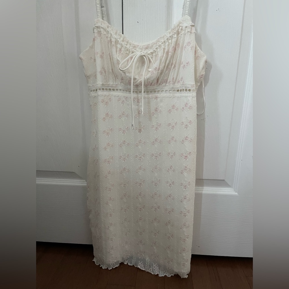 Garage Cream and Pink Floral Dress